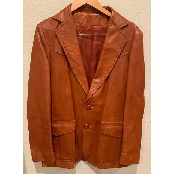 Tony Lama Vintage Leather Mens Jacket Size 40 - Picture 8 of 8